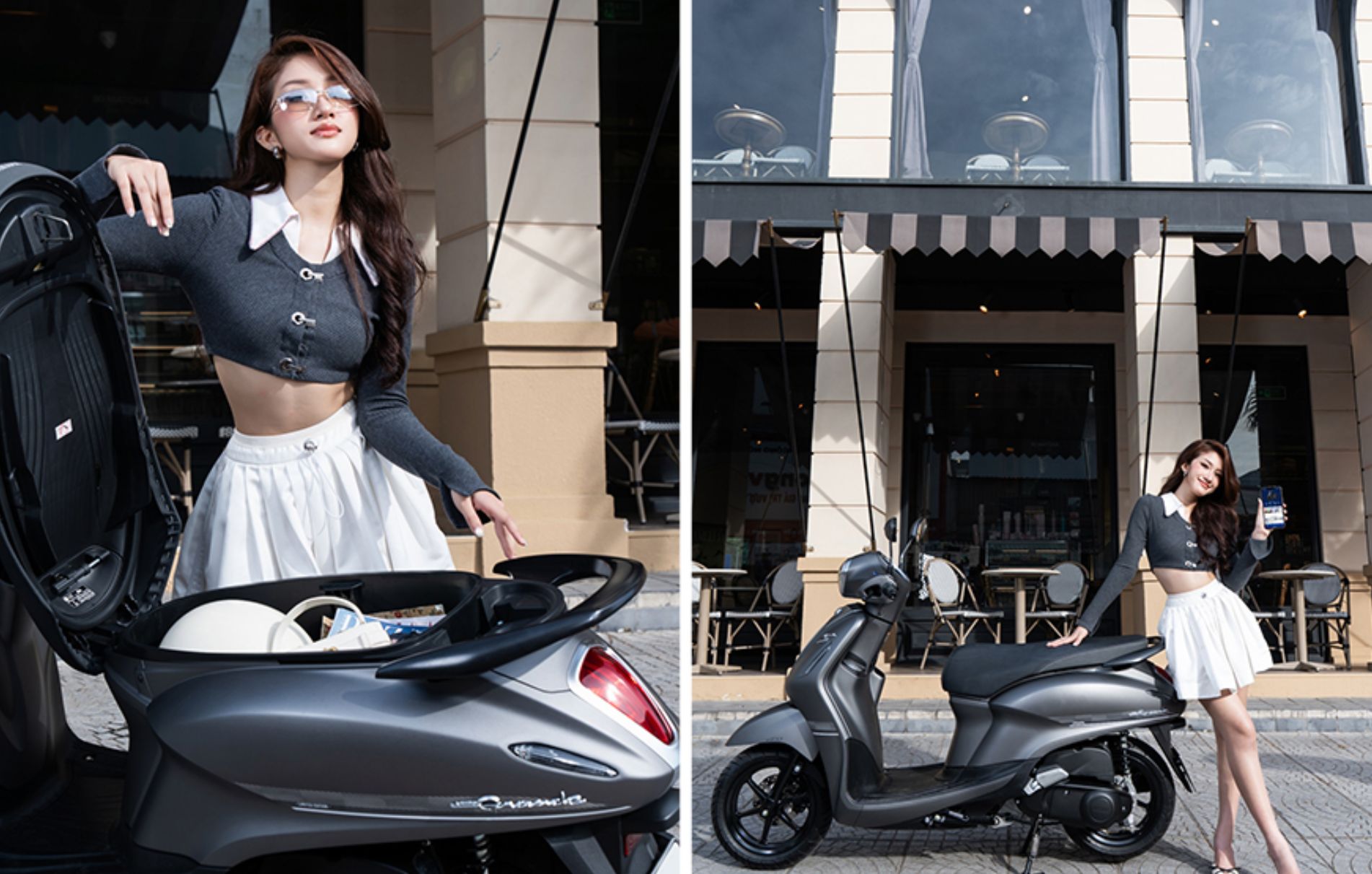 Yamaha Grande được trang bị nhiều tính năng hiện đại, mang đến trải nghiệm lái linh hoạt (Nguồn: Internet)