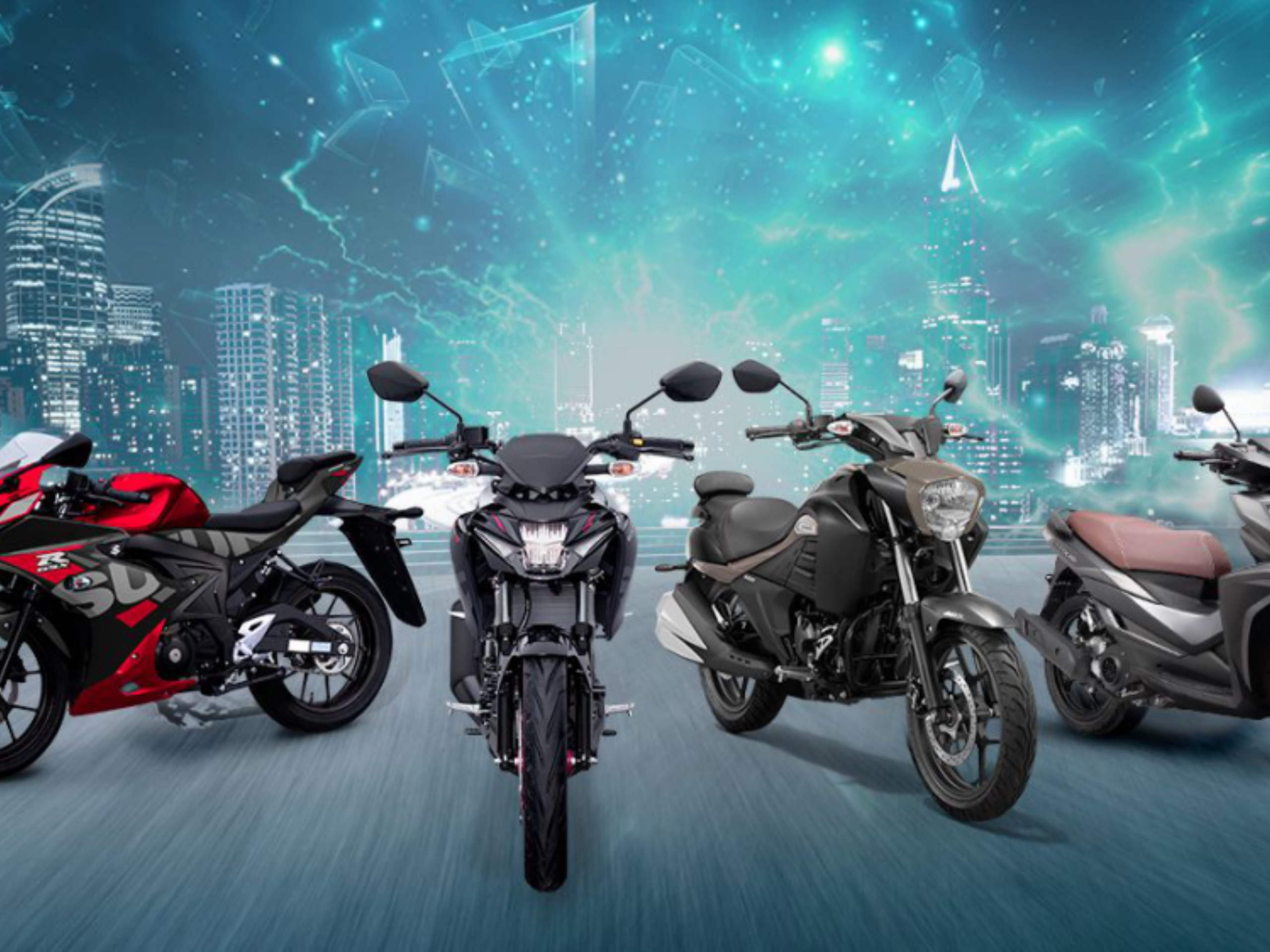 Các loại xe máy hãng Suzuki (Nguồn: Internet)