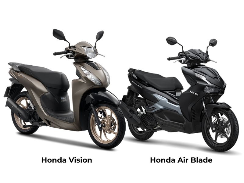 Xe Honda Vision và Honda Air Blade