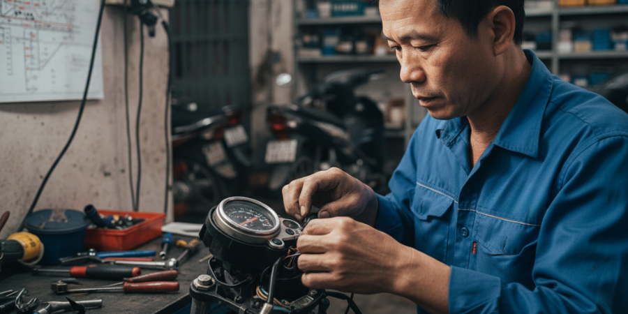Kiểm tra Odo xe máy có bị tua ngược hay không.