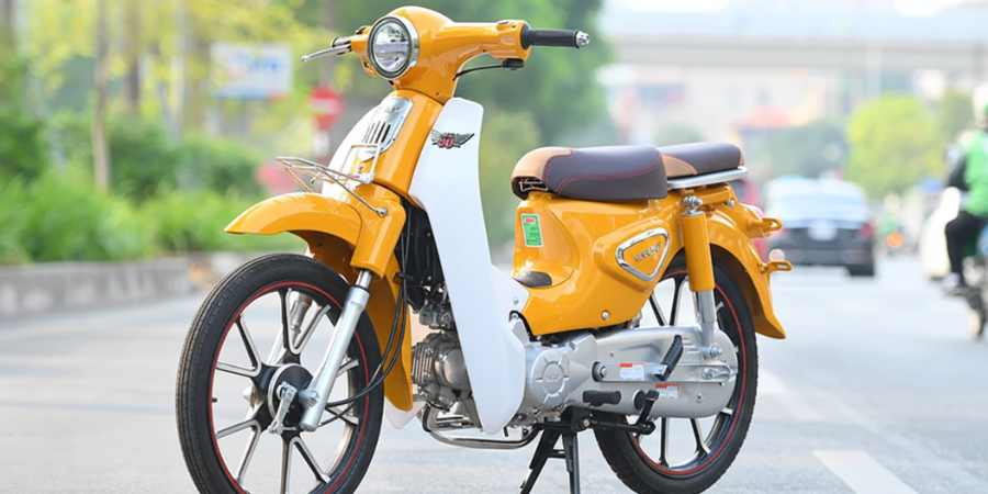 Xe máy Ally New SE 50cc gây ấn tượng với kiểu dáng retro cá tính, phù hợp cho học sinh thích phong cách nổi bật nhưng vẫn tinh tế.