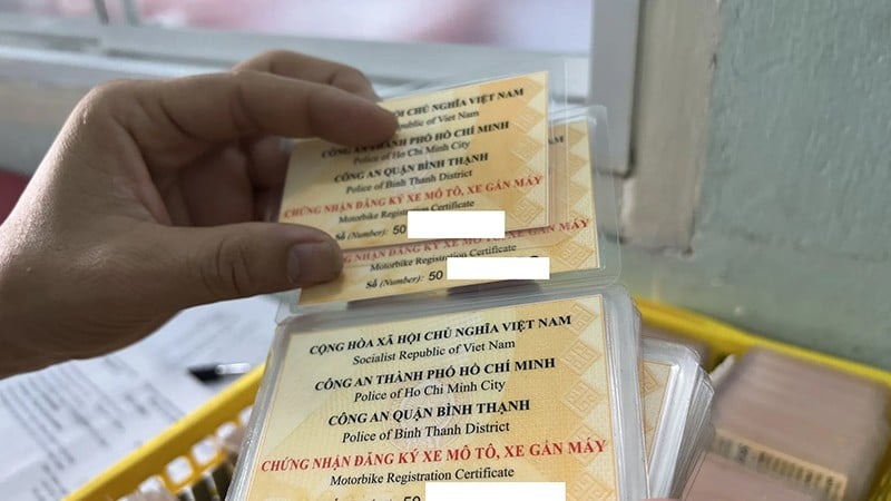 Giấy đăng ký xe máy (cavet) Việt Nam